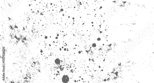 Grunge Ink Splatter Texture, Black Paint Splash Background, Distressed Artistic Design.