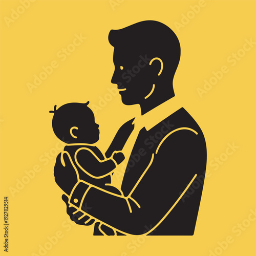 Happy Father's Day Silhouette Art
