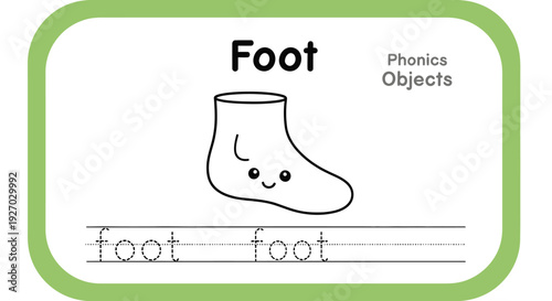 Foot phonics object for kids learning