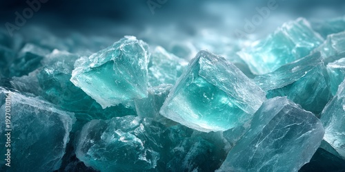 Abstract translucent ice layers evoke winter, climate themes, and natural purity for backgrounds or environmental concepts