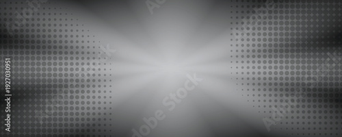 Black and White Comic book halftone background. sun pop art retro rays background.