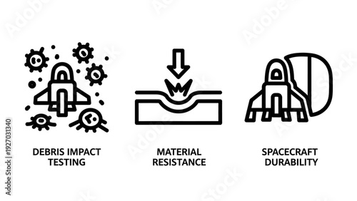 Spacecraft Icons: Debris Impact Testing, Material Resistance, and Durability Ensuring Space Vehicle Safety and Longevity