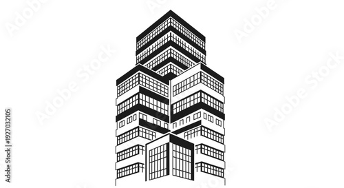 Modern Office Building Illustration