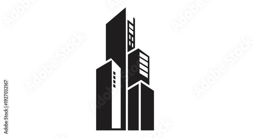 Modern Skyscraper Silhouette Icon