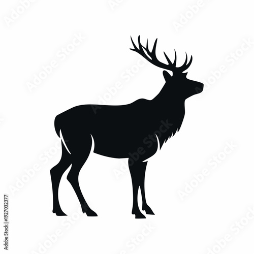 Majestic Silhouette of an Elk Standing Proudly in its Natural Habitat
