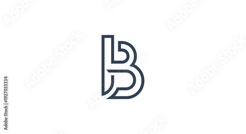 Stylized Letter B Logo Design Element.