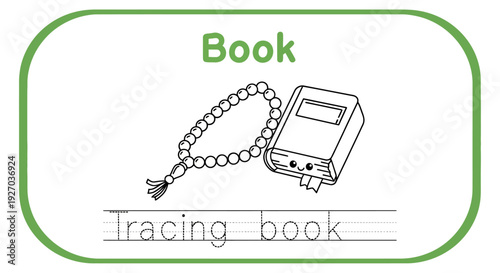 Tracing book with beads for kids learning