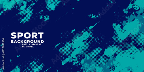 Abstract sport background with blue textures and dynamic graphic elements