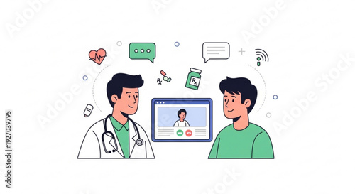 Telemedicine consultation between doctor and patient online