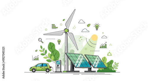 Renewable Energy Sources and Electric Vehicle Charging Station.
