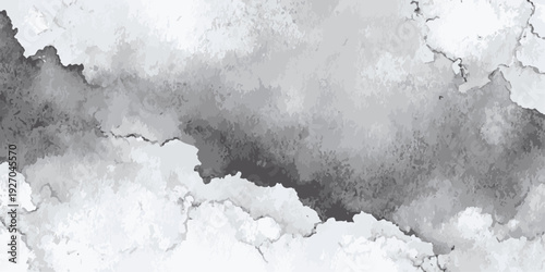 A dramatic and moody cloudy sky with a dark, ominous center and bright, fluffy edges.