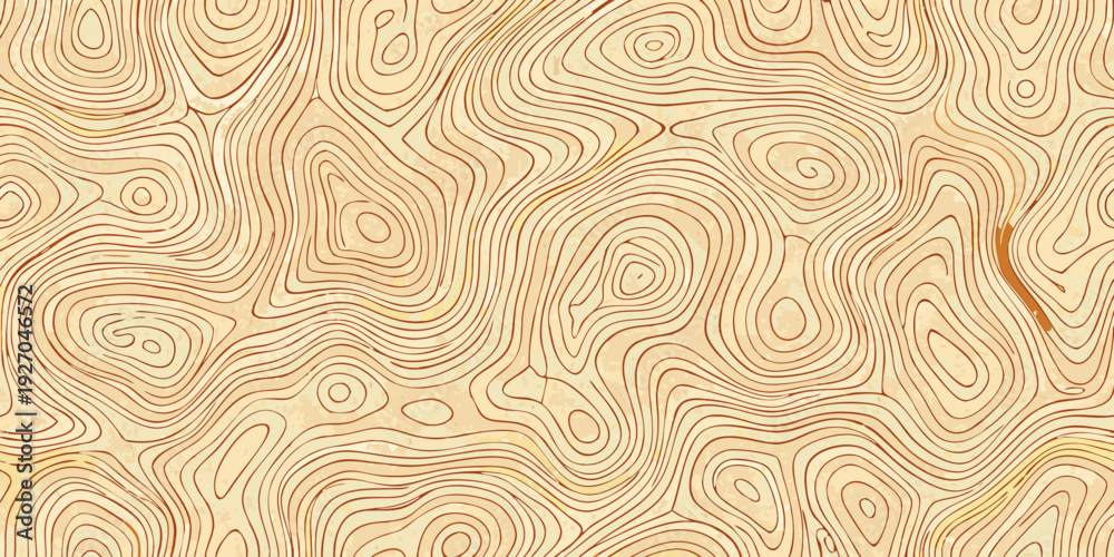 Fototapeta premium Abstract lines create a swirling organic pattern on a beige background
