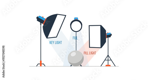 Studio Lighting Setup Diagram for Photography and Videography.
