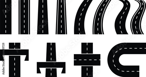 Roadway and highway system illustrations