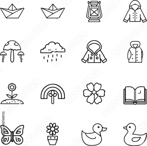 Weather forecast icon set, climate symbols, rain, sun, snow, storm, wind, temperature, meteorology graphics, cloud vector