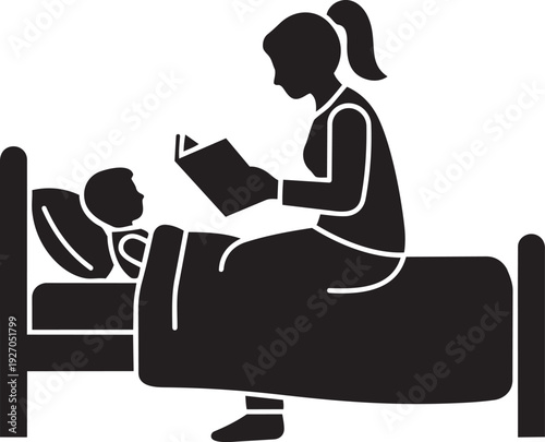 Parent Reading Bedtime Story to Child