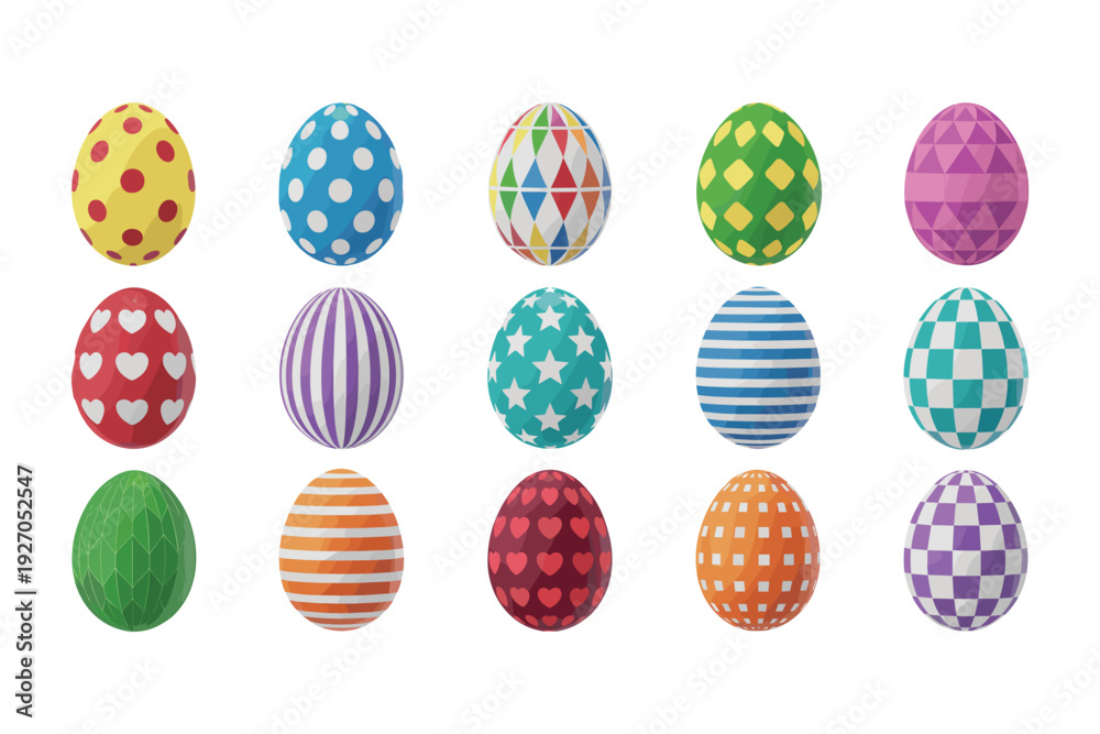 Fototapeta premium Colorful Easter Egg Pattern Illustration