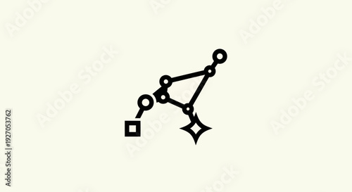 Abstract Constellation Icon: Zodiac Sign Libra
