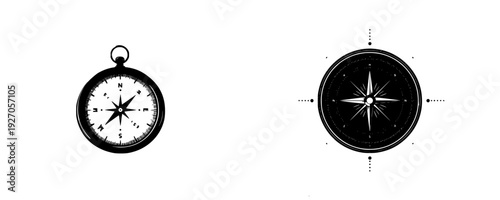 Vintage compass with needle at rest, a symbol of exploration and direction.