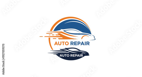 Auto Repair Logo Design with Car.