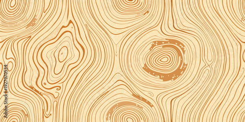 Close up of a light brown wood grain texture with swirling patterns