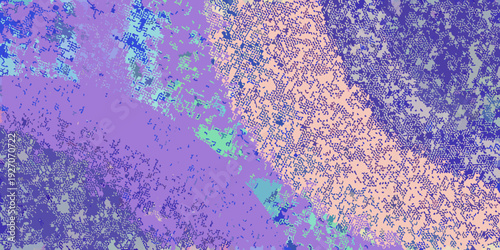 Abstract digital art featuring a colorful textured pixelated pattern