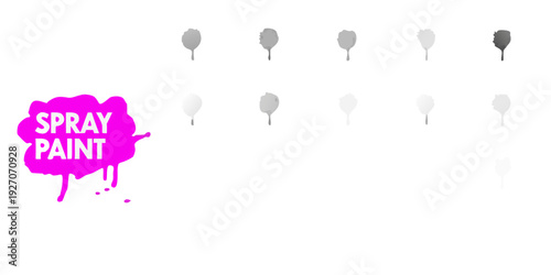 Bright pink spray paint drips with the word spray paint written on it