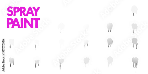 Spray paint text and abstract shapes against a dark background