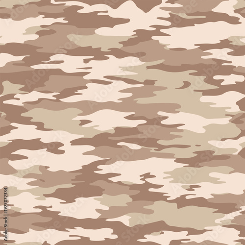 military camouflage. seamless print on clothing or print. Desert woodland camo