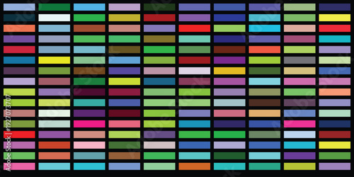 Colorful abstract grid of rectangular blocks, vibrant color palette, contemporary digital art, perfect for graphic design backgrounds or decorative