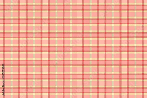 Soft pink and yellow checkered plaid seamless pattern texture background