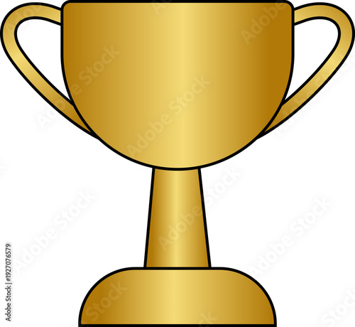 Gold Trophy Cup Vector Icon