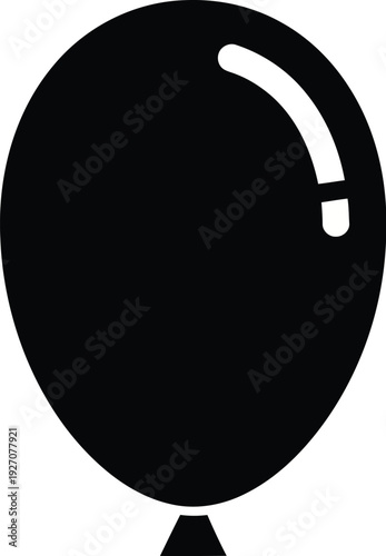 A black balloon with a question mark on a vector illustration