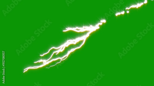 Wallpaper Mural Realistic electric lightning strike energy flash animation on green screen, high voltage thunderstorm electricity bolt VFX overlay, seamless loop for compositing, cinematic titles and visual effects Torontodigital.ca