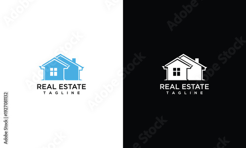 Real Estate House Logo Vector Design. Modern Home Property Agency Branding Icon Template.