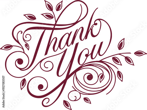 Thank You Lettering Design PNG SVG | Modern Calligraphy Typography for Print & Digital Use
