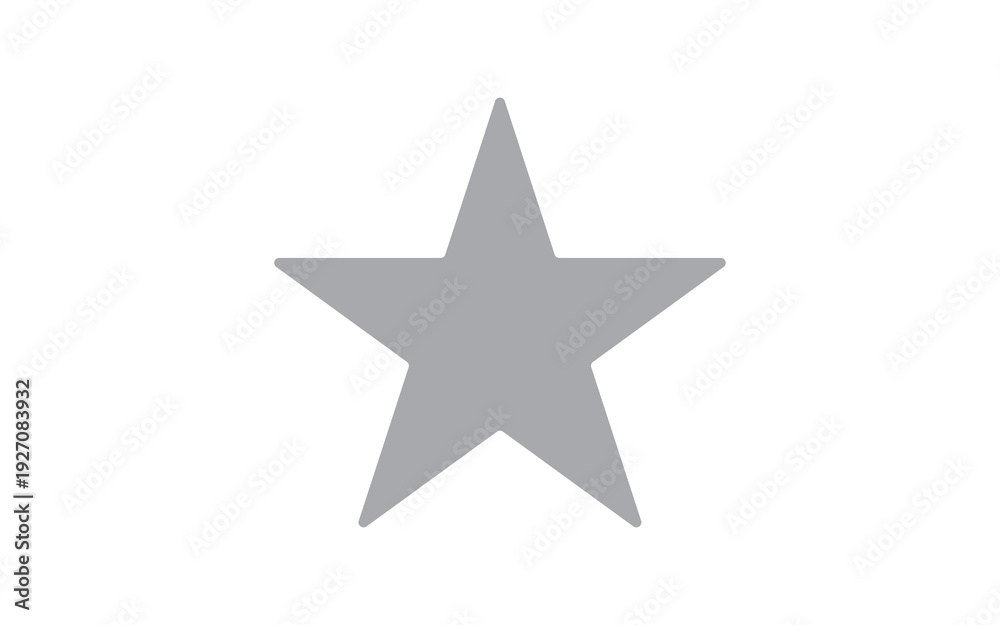 Fototapeta premium silver star isolated on white