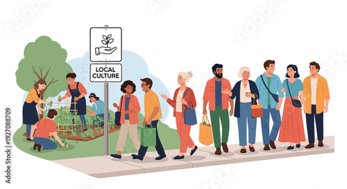 Diverse Community Promoting Local Culture, Urban Farming, and Sustainable Living