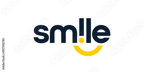 Smile logo design wordmark. Abstract smile logo design graphic vector. Symbol, icon, creative.