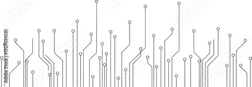 Modern circuit board design with sleek lines and nodes
