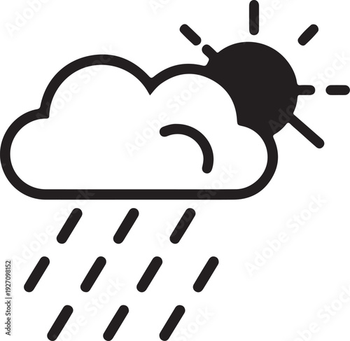 Wallpaper Mural Rain Icon, Cloud rain icon, Hard Rain Icon, Rain Icon. Raining Symbol, cloud icon, Heavy rain vector icon Torontodigital.ca