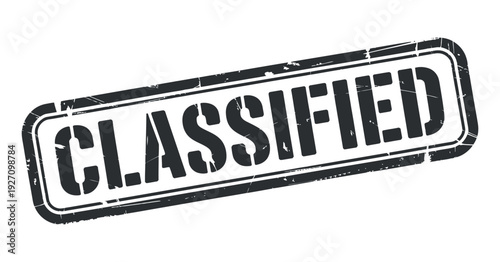 Classified Stamp on White Background