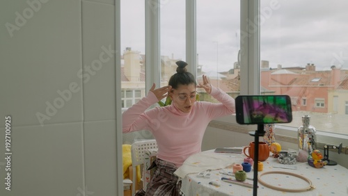 Young lady resting in sunlight while brainstorming ideas