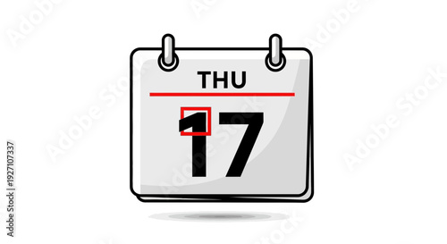 Calendar icon with Thursday the 17th