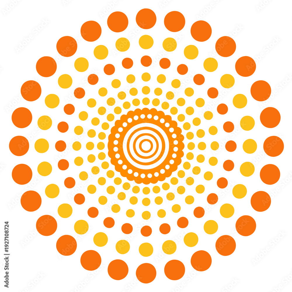 Fototapeta premium Dot pattern on white background