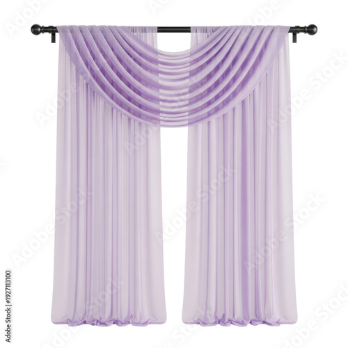 Elegant Lavender Curtains with Valance