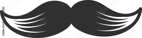 Barbershop black logo. Mustaches drawing. Male icon