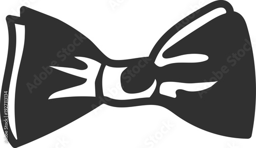 Vintage bow. Retro fashion suit accessory icon