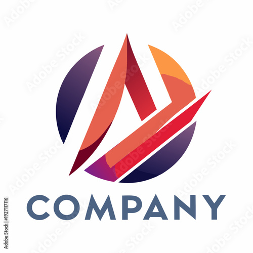 Minimalist type business logo template
