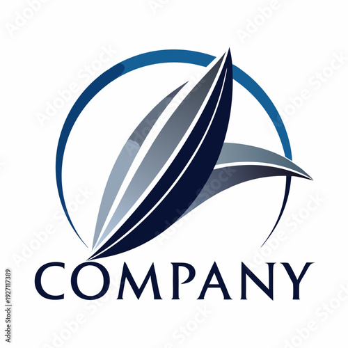 Minimalist type business logo template
